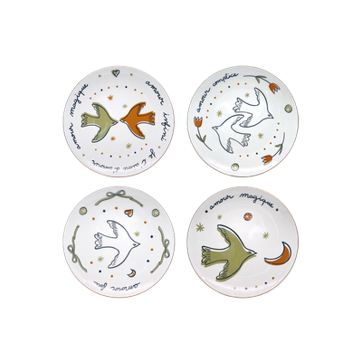 Love Bird Dessert Plates