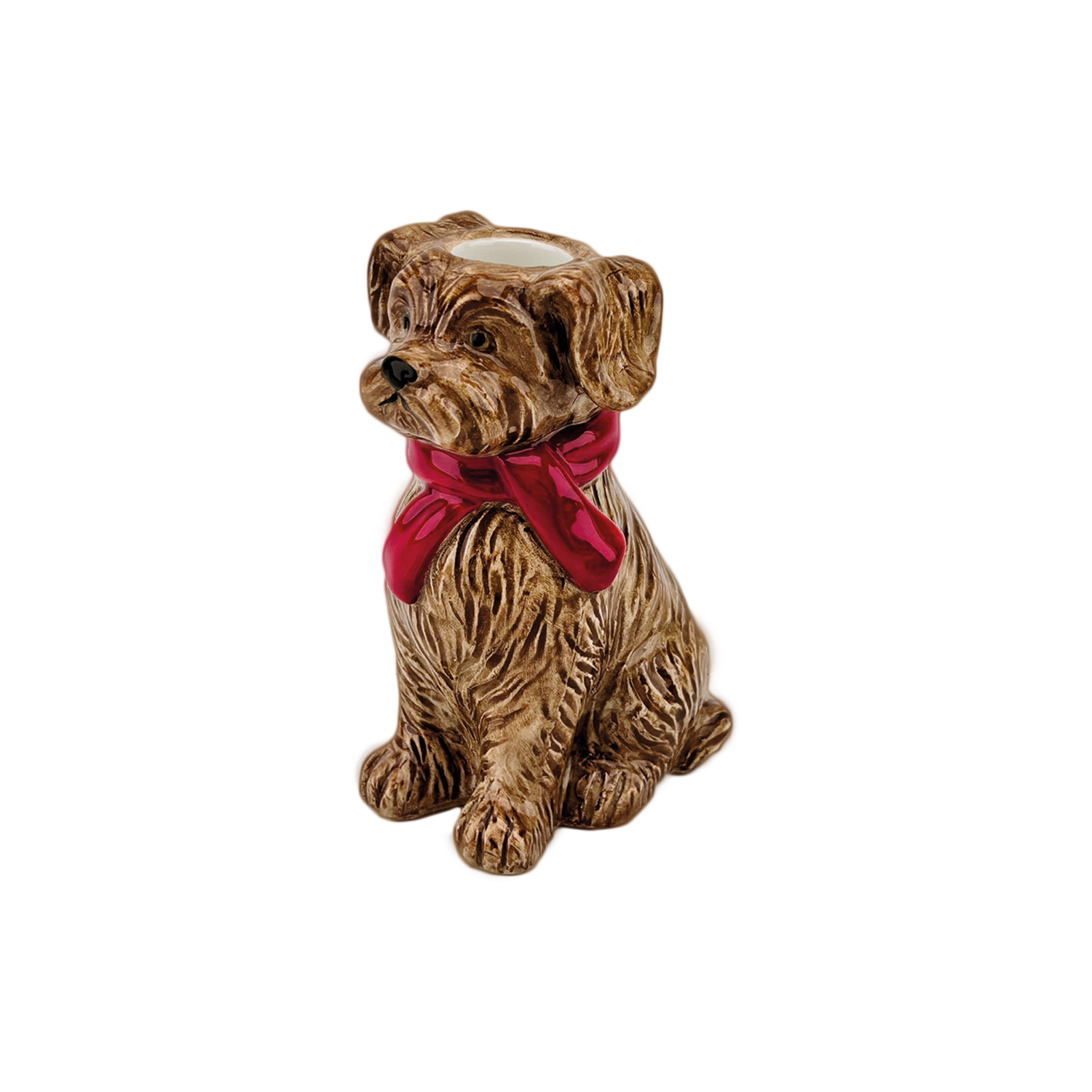 Brown Puppy Candlestick