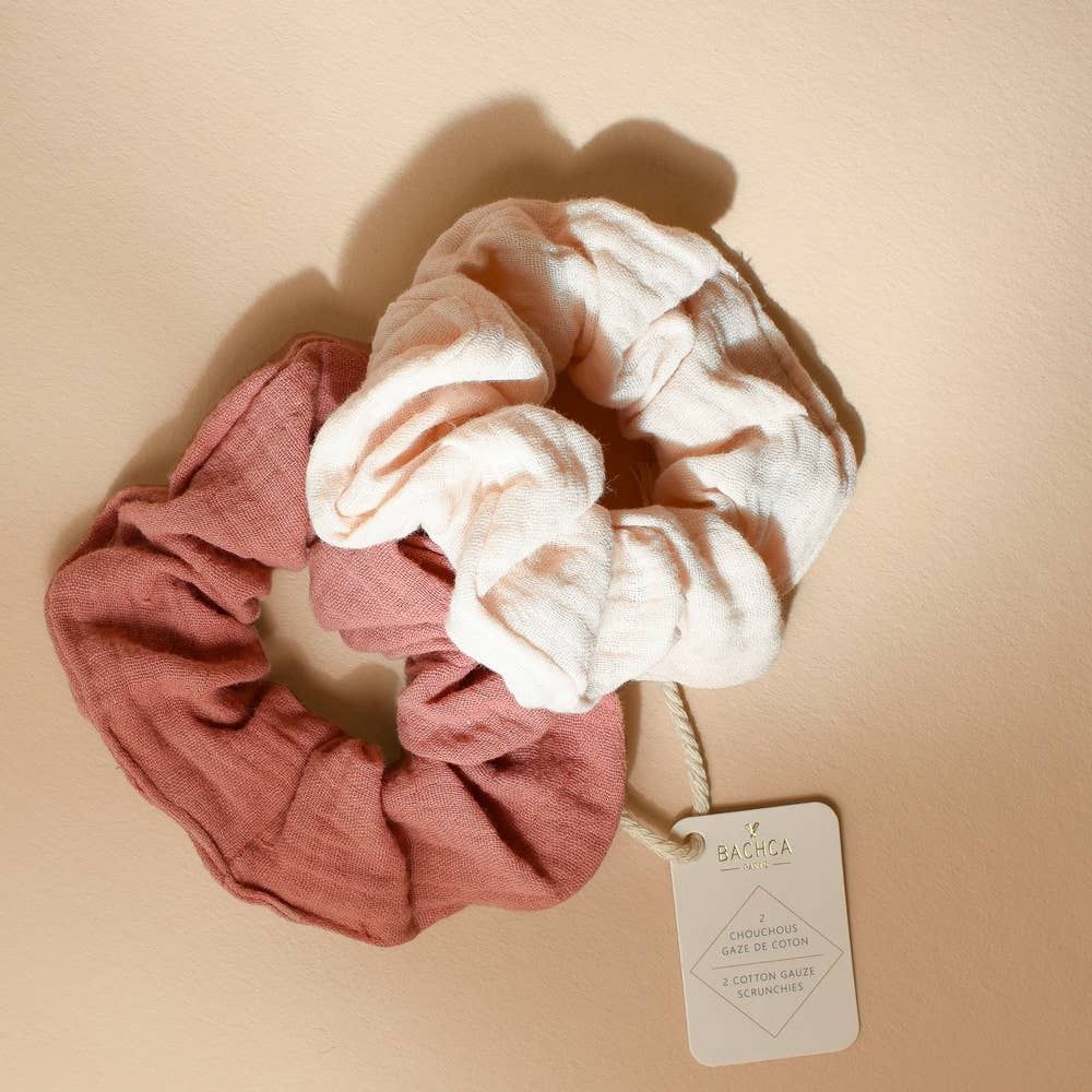 Set of 2 Cotton Scrunchies