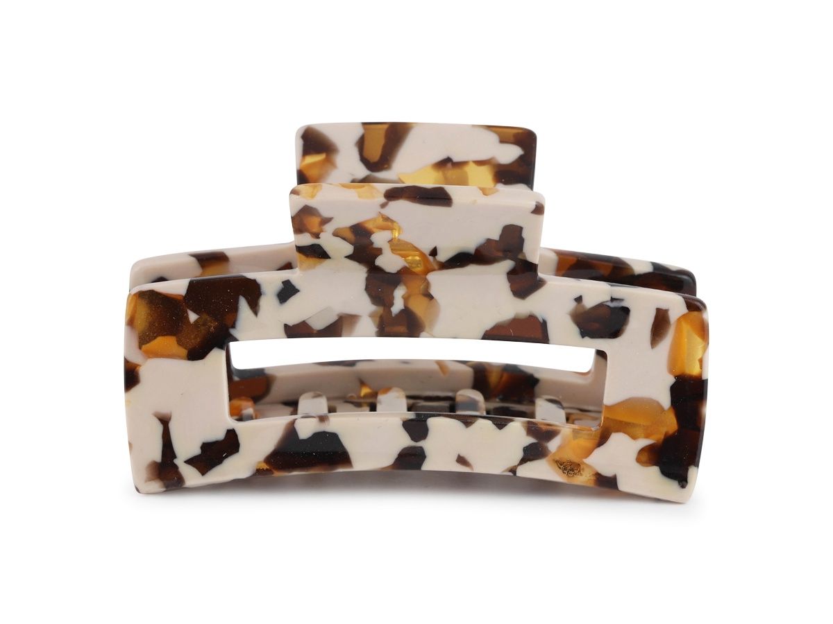 Kathryn Bulldog Hairclip, Colour: Cappuccino &amp; Brown