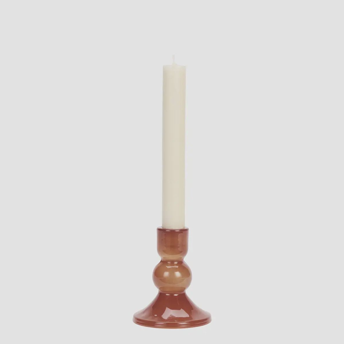 Glass Candle Holder Small, Colour: Red