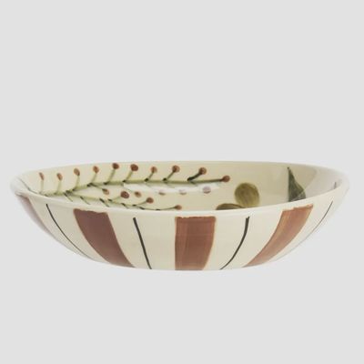 Hand-Painted Stoneware Tray