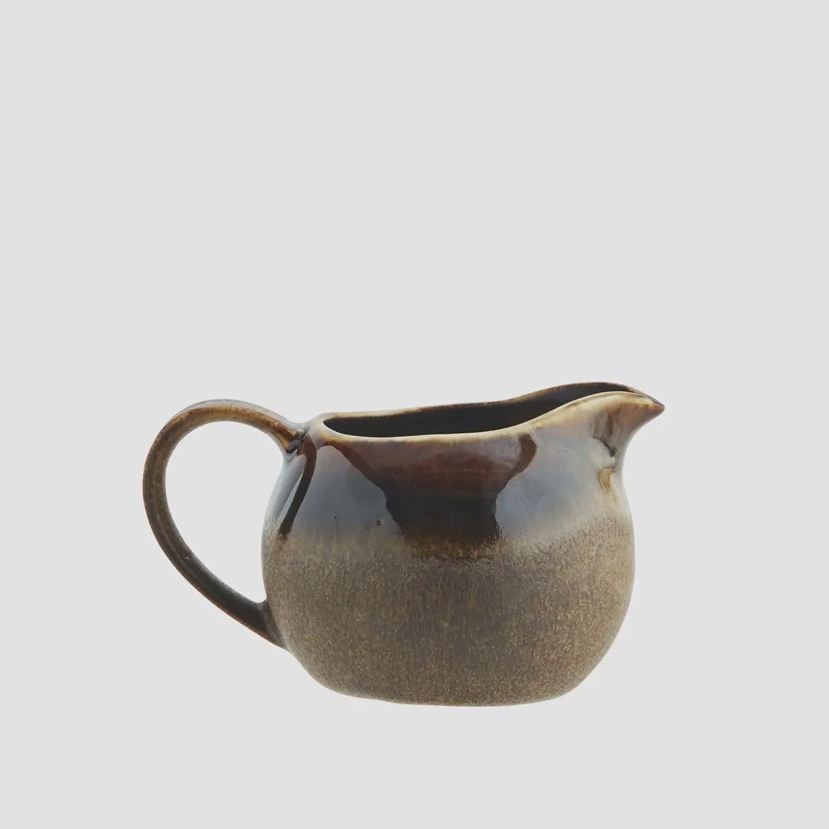 Brown Stoneware Milk Jug