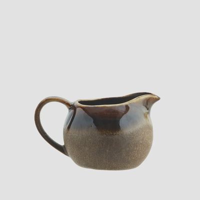 Brown Stoneware Milk Jug