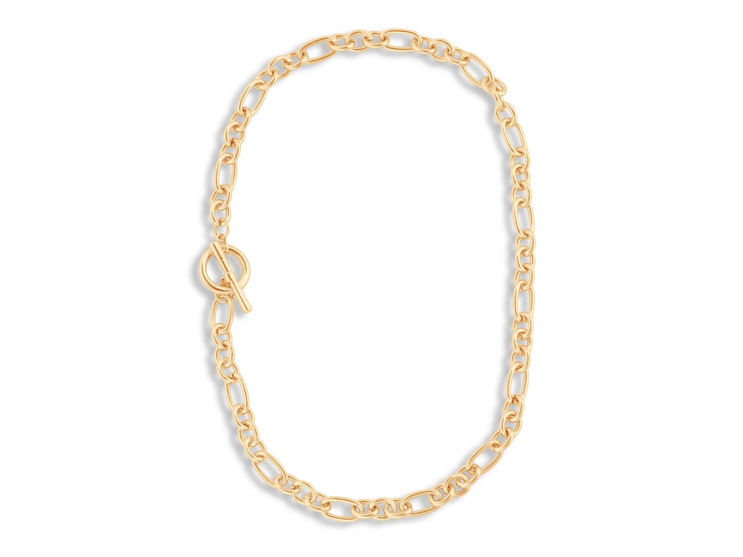 Maude Curb Chain T-Bar Necklace