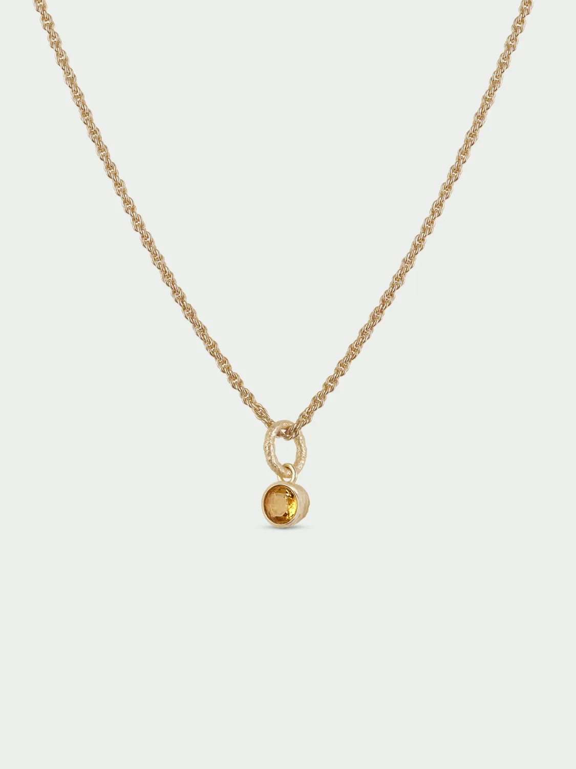Birthstone Organic Necklace, Stone: Citrine