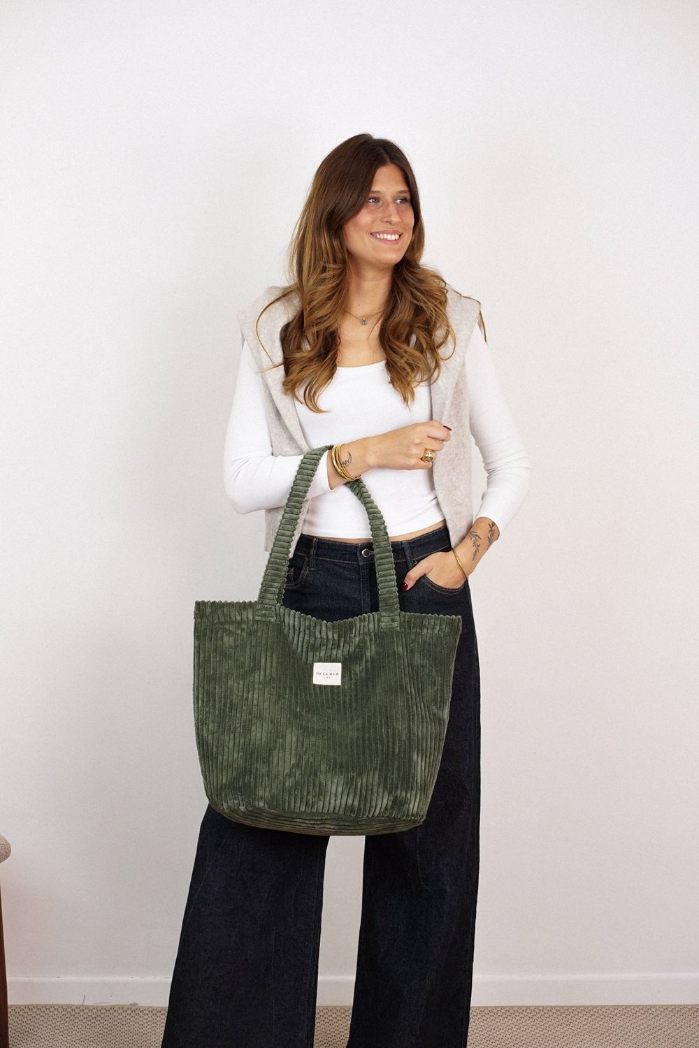 Moss Large Zippered Bag