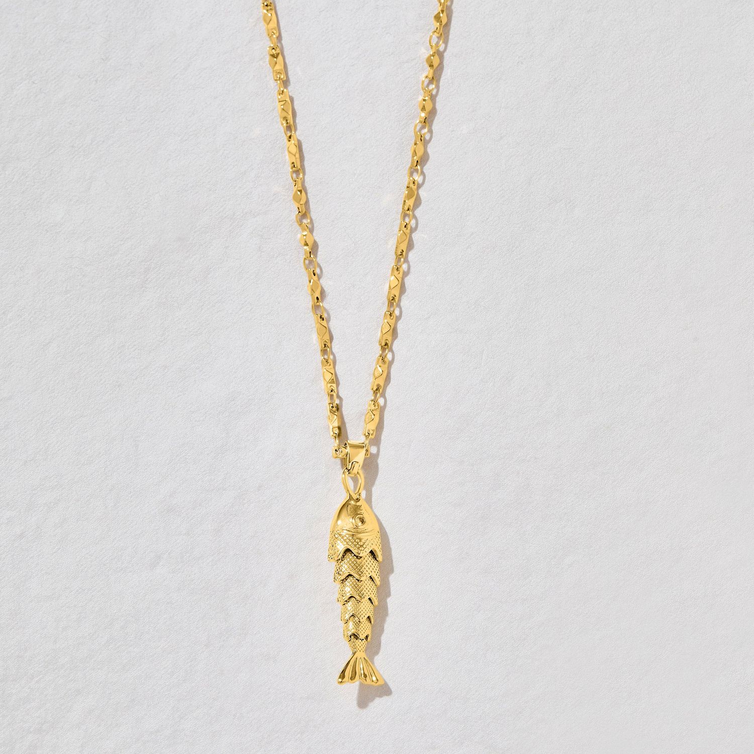 Goldie Fish Pendant Necklace