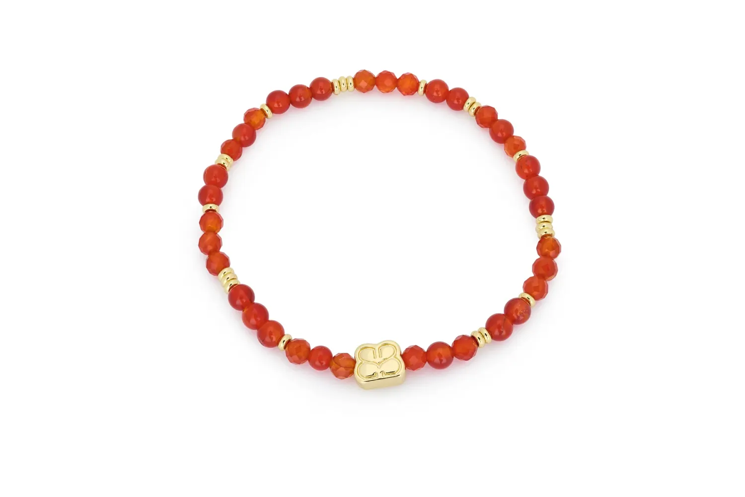 Wonder Gold &amp; Orange Agate Bracelet