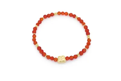 Wonder Gold &amp; Orange Agate Bracelet