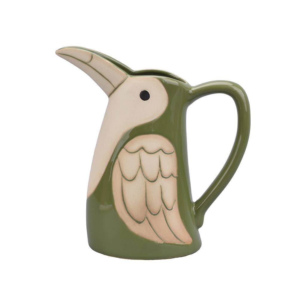 Large Green Bird Pitcher