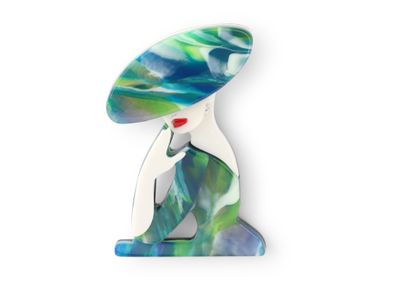 lady In Green Brooch