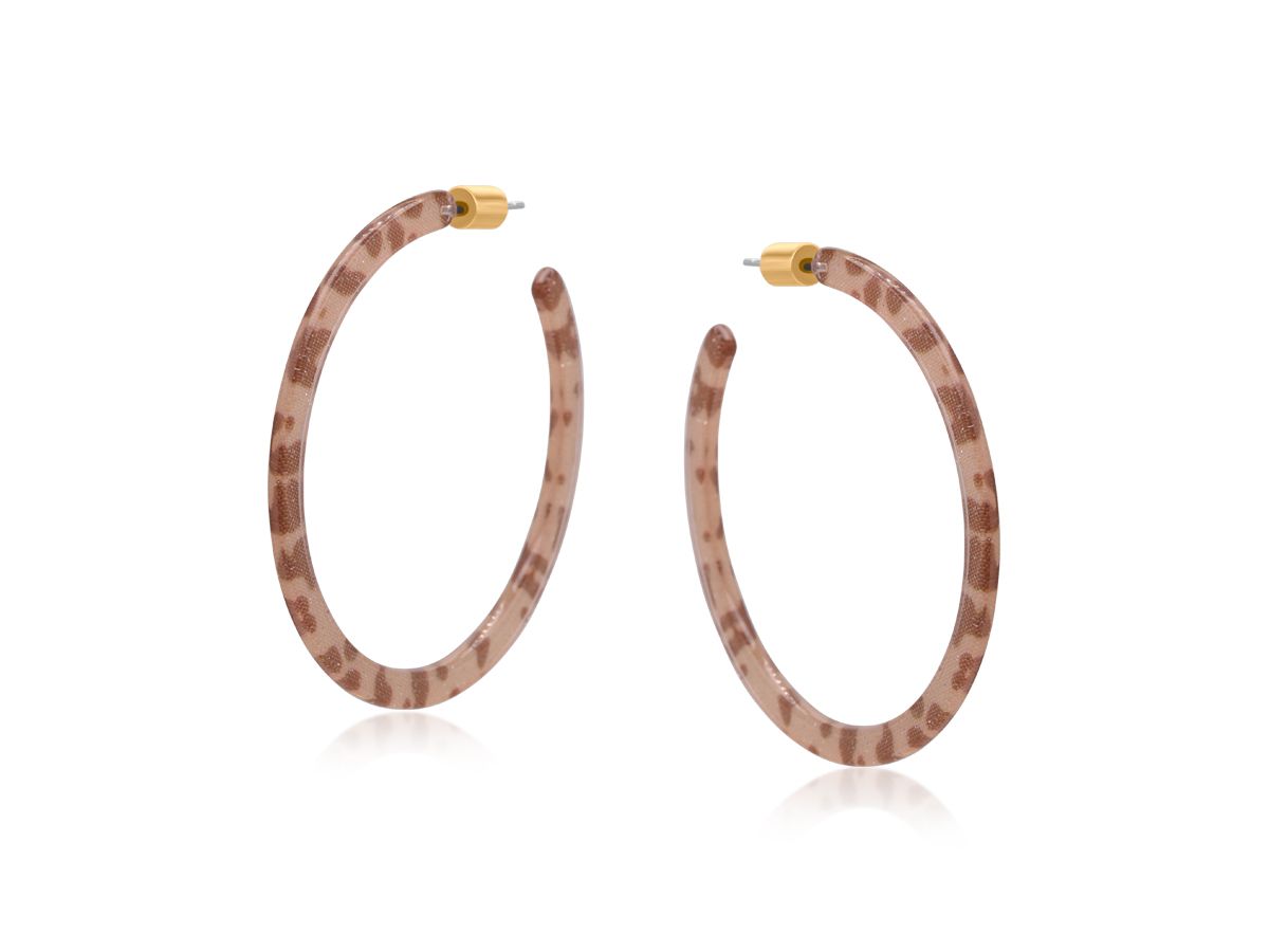 Madrid Resin Hoops, Colour: Cream