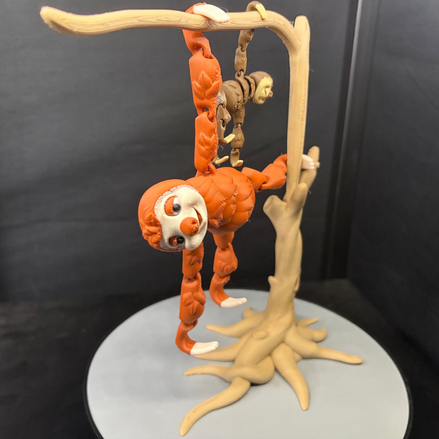 Articulated Sloth & Baby with Tree Stand
