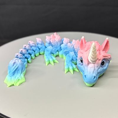Unicorn Dragon Youngling – 3D Printed Articulated Collectible