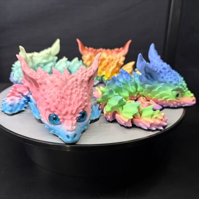 Mystic Dragon Younglings – 3D Printed Articulated Collectibles