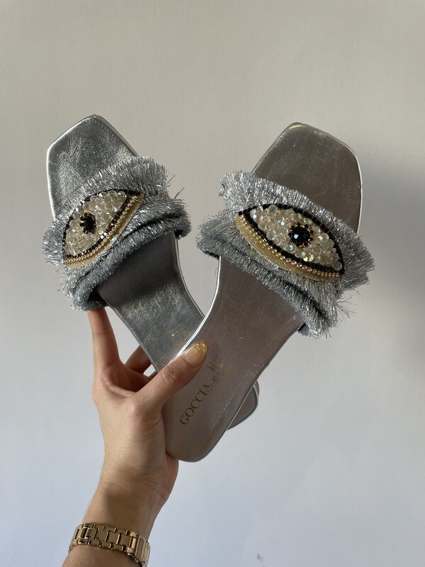 Sandalia Ojo turco Plata