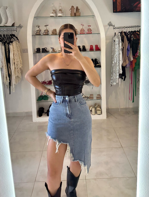 Falda Denim Asimétrica Falda Denim Asimétrica