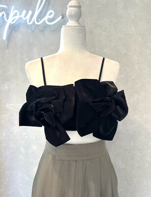 Top Flor - Negro
