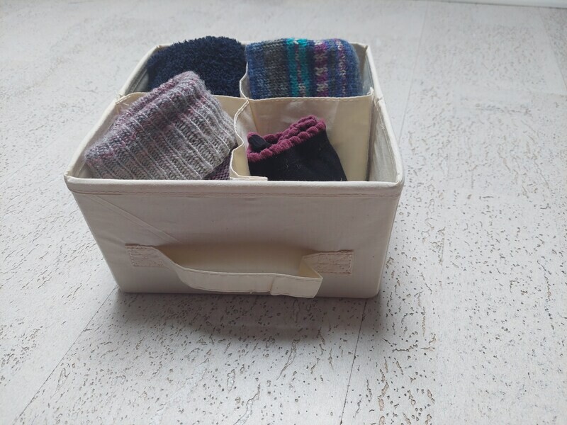 Schubladenbox, Größe S mit 4 flexiblen Fächern