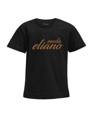 T-Shirt Black Edition Tee Schriftzug moda eliano