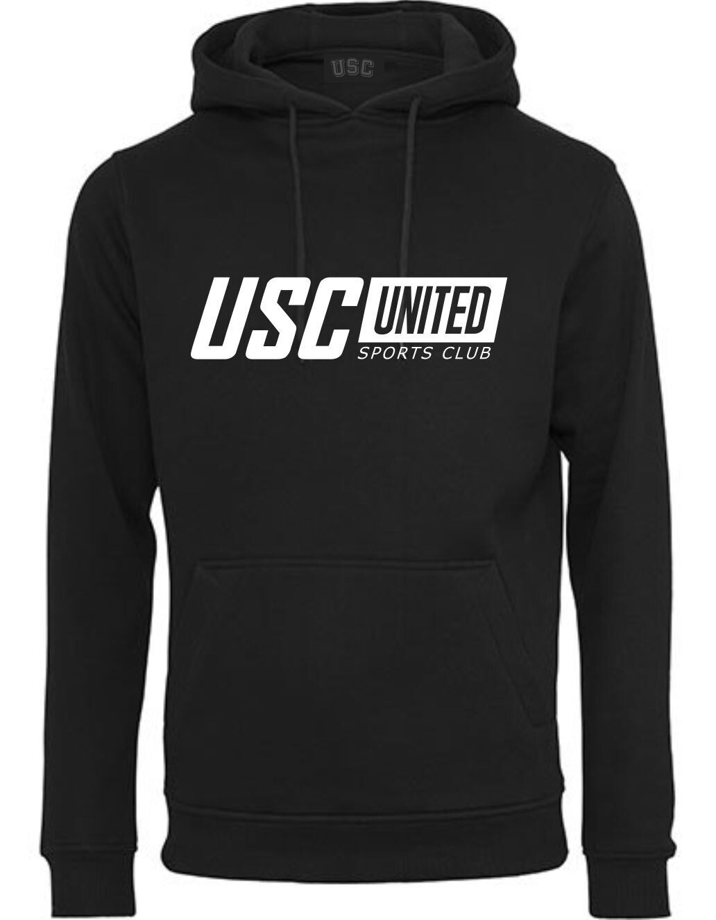 Damen Hoodie USC Basic Logo Groß, Farben: Schwarz/Weiss