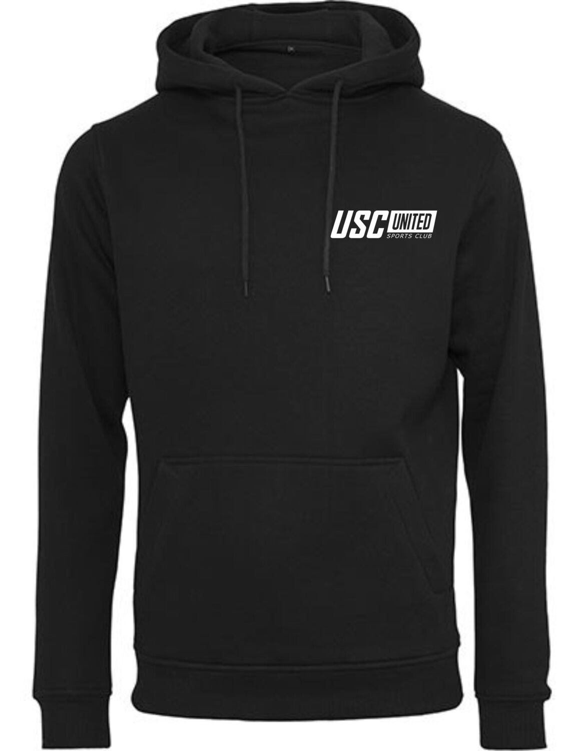 Damen Hoodie USC Basic Brust Logo, Farben: Schwarz/Weiss