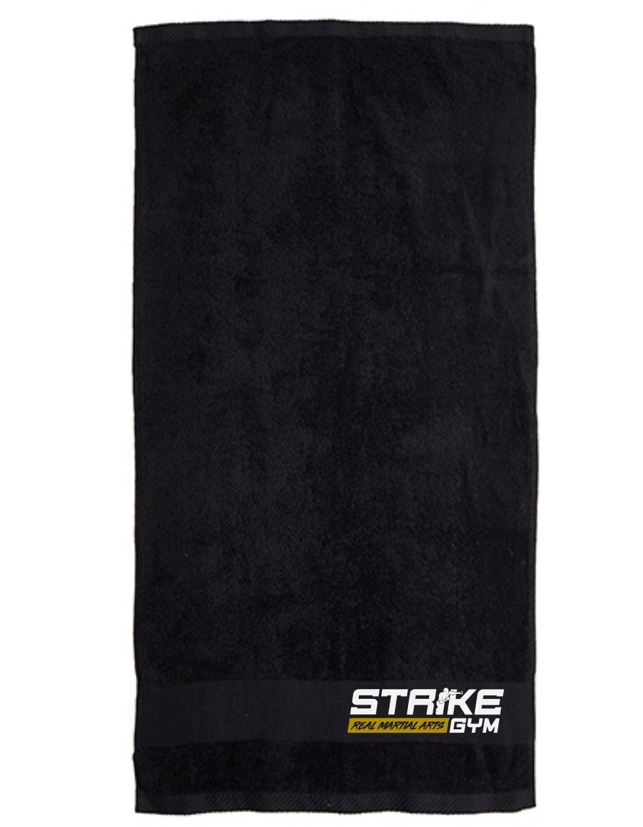 Handtuch Strike Gym Basic klein, Farben: schwarz/weiss/gold