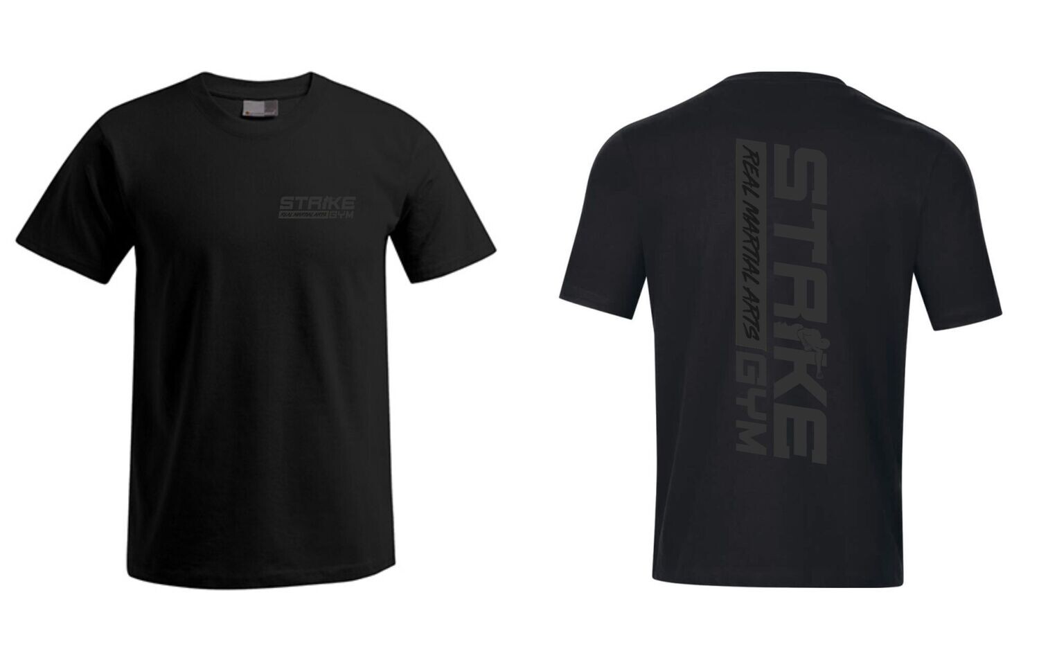 Herren T-Shirt Strike Gym front and back, Farben: schwarz/schwarz