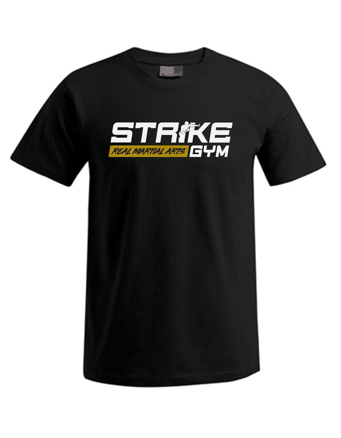 Herren T-Shirt Strike Gym Basic groß, Farbe: schwarz/weiss/gold