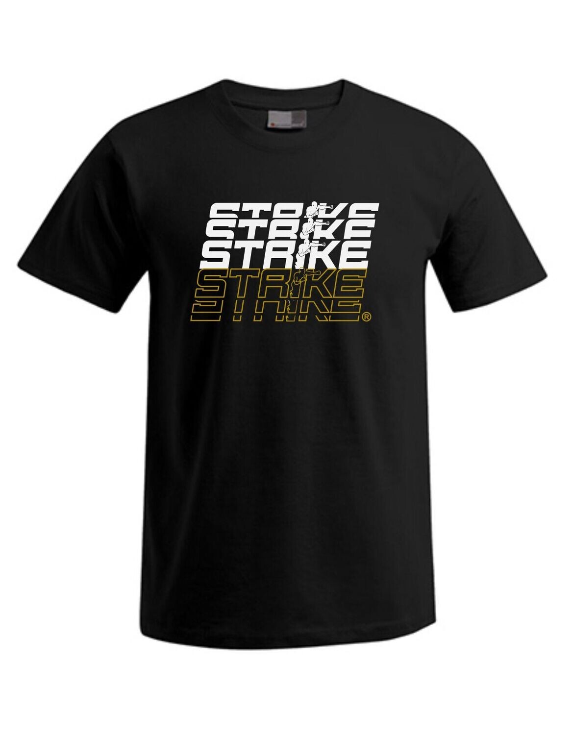 Herren T-Shirt Strike Gym Multi, Farbe: schwarz/weiss/gold