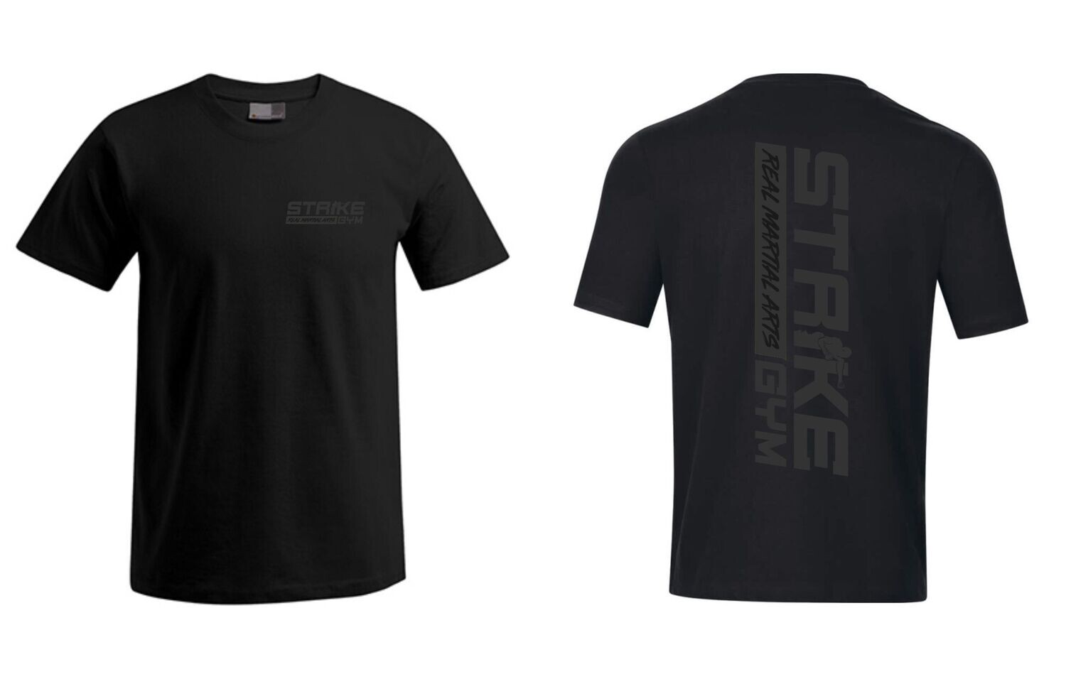 Kinder T-Shirt Strike Gym front and back, Farben: schwarz/schwarz