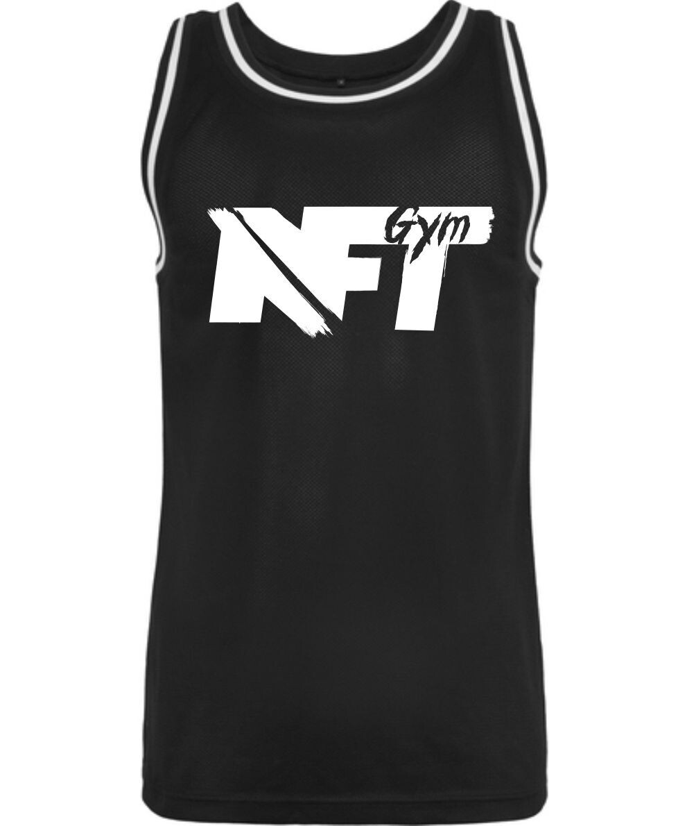 Herren Tank Top 2 Tone NFT Basic Logo Groß, Farben: schwarz/weiss