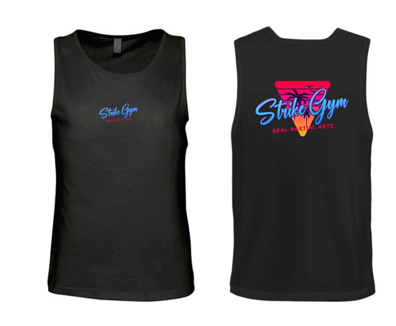 Herren Tank Top Strike Gym Summer Vibes, Farben: Schwarz/Grafik