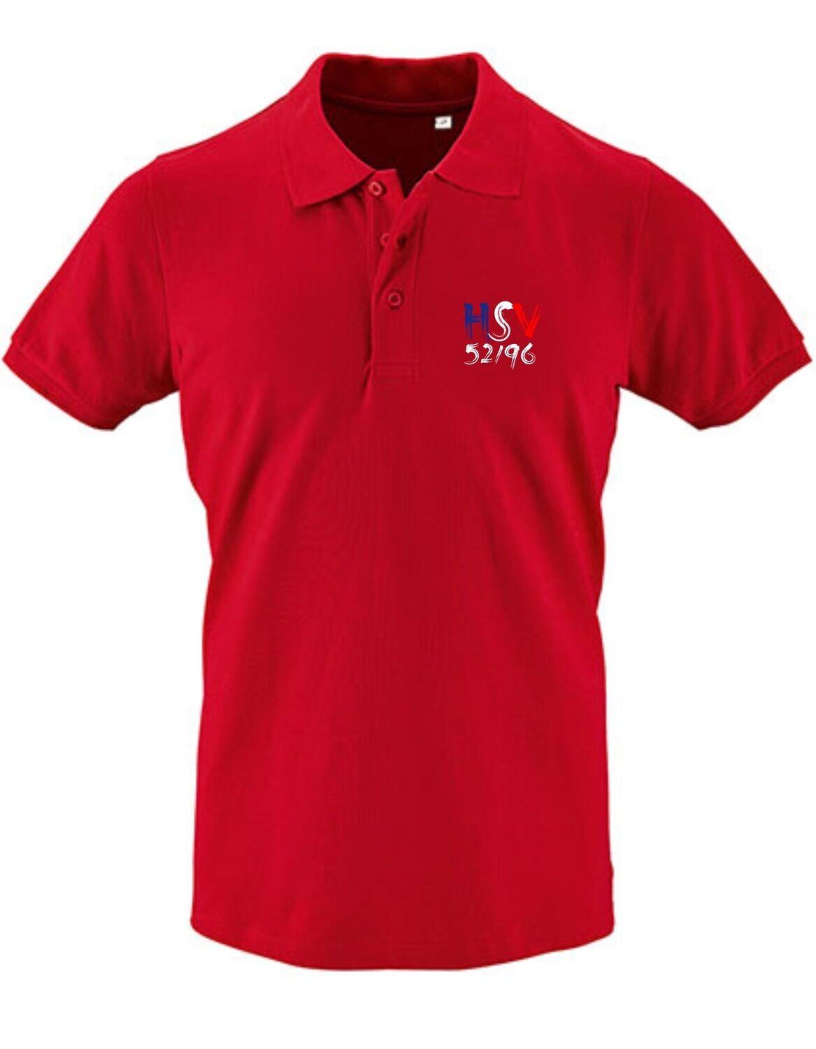 Herren Polo HSV klein, Farben: Rot