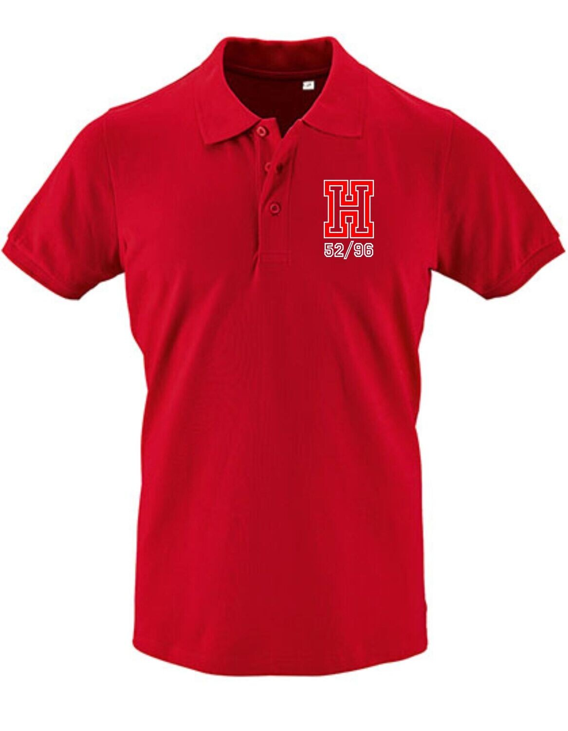 Herren Polo HSV H klein, Farben: Rot