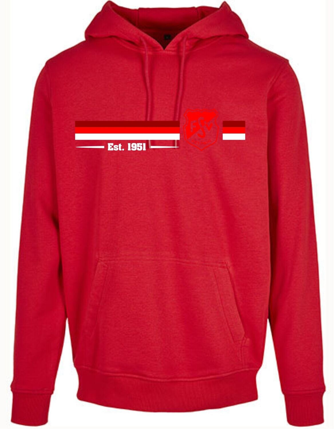 Herren Hoodie FSV Block, Farben: Rot