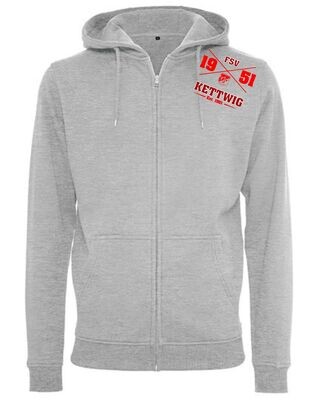Zipper Hoodie Schulter Logo
