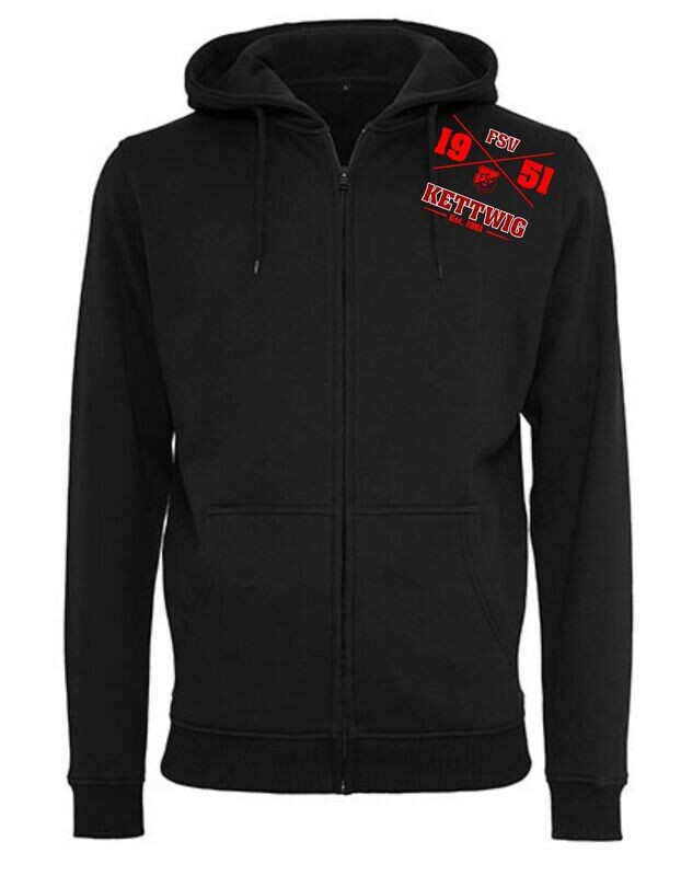 Zipper Hoodie Schulter Logo