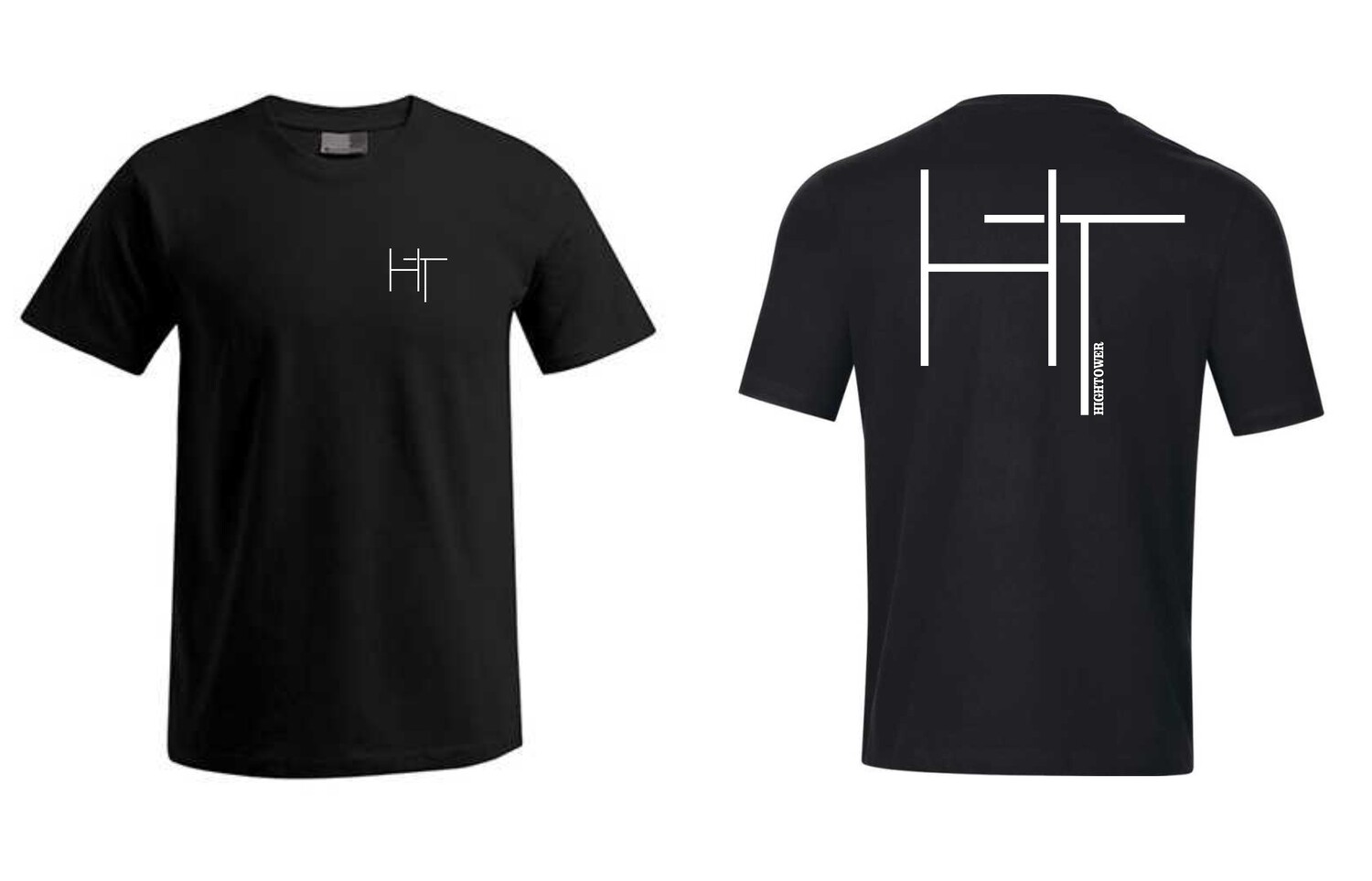 Heavy Oversize Tee HT front and back, Farben: Schwarz/Weiss