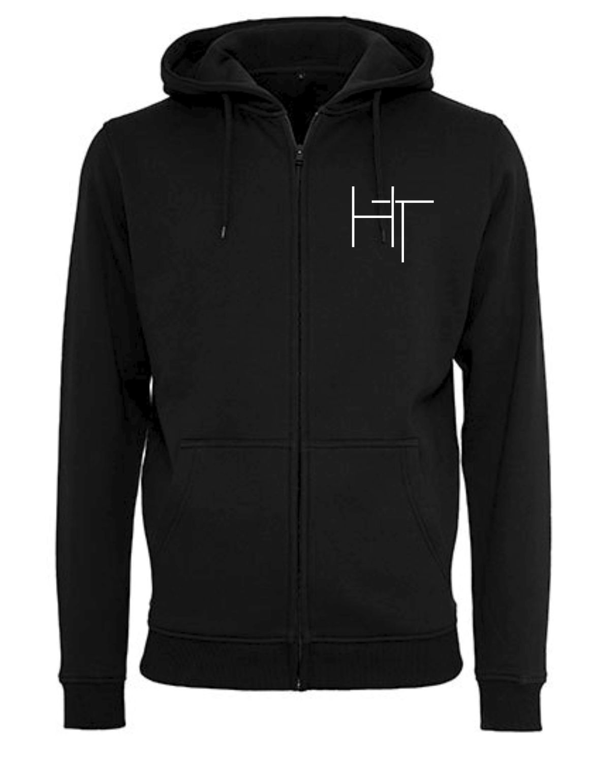 Zipper Hoodie HT klein, Farbe: Schwarz/Weiss