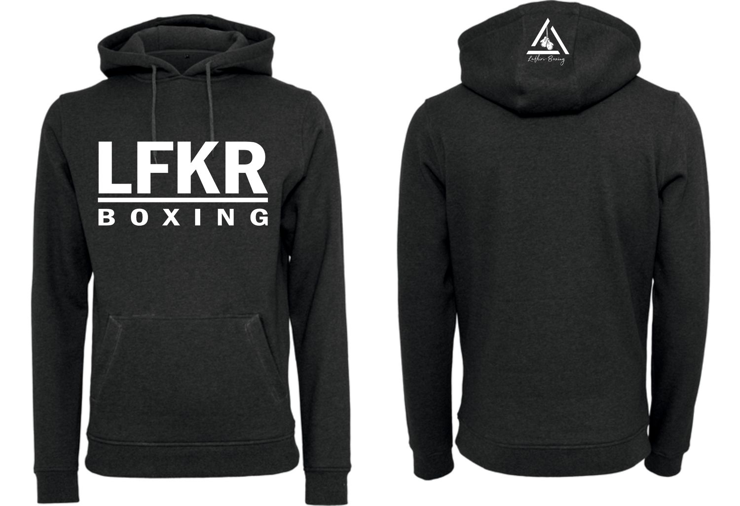 Hoodie LFKR, Farben: schwarz/weiss