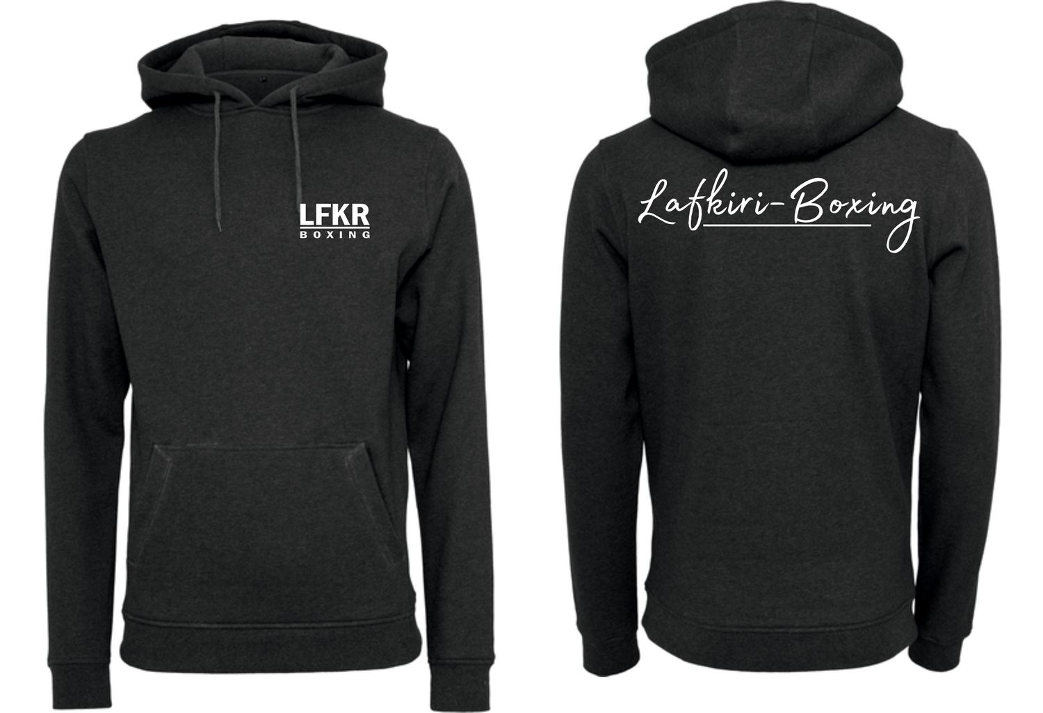 Hoodie LFKR klein, Farben: schwarz/weiss
