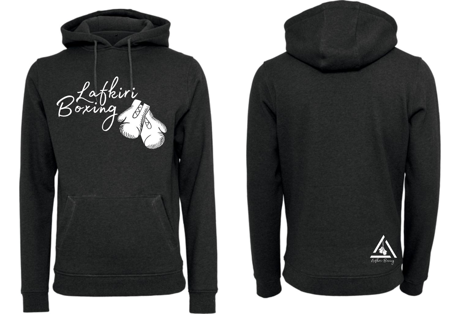 Hoodie Lafkiri Schrift Handschuh, Farben: schwarz/weiss