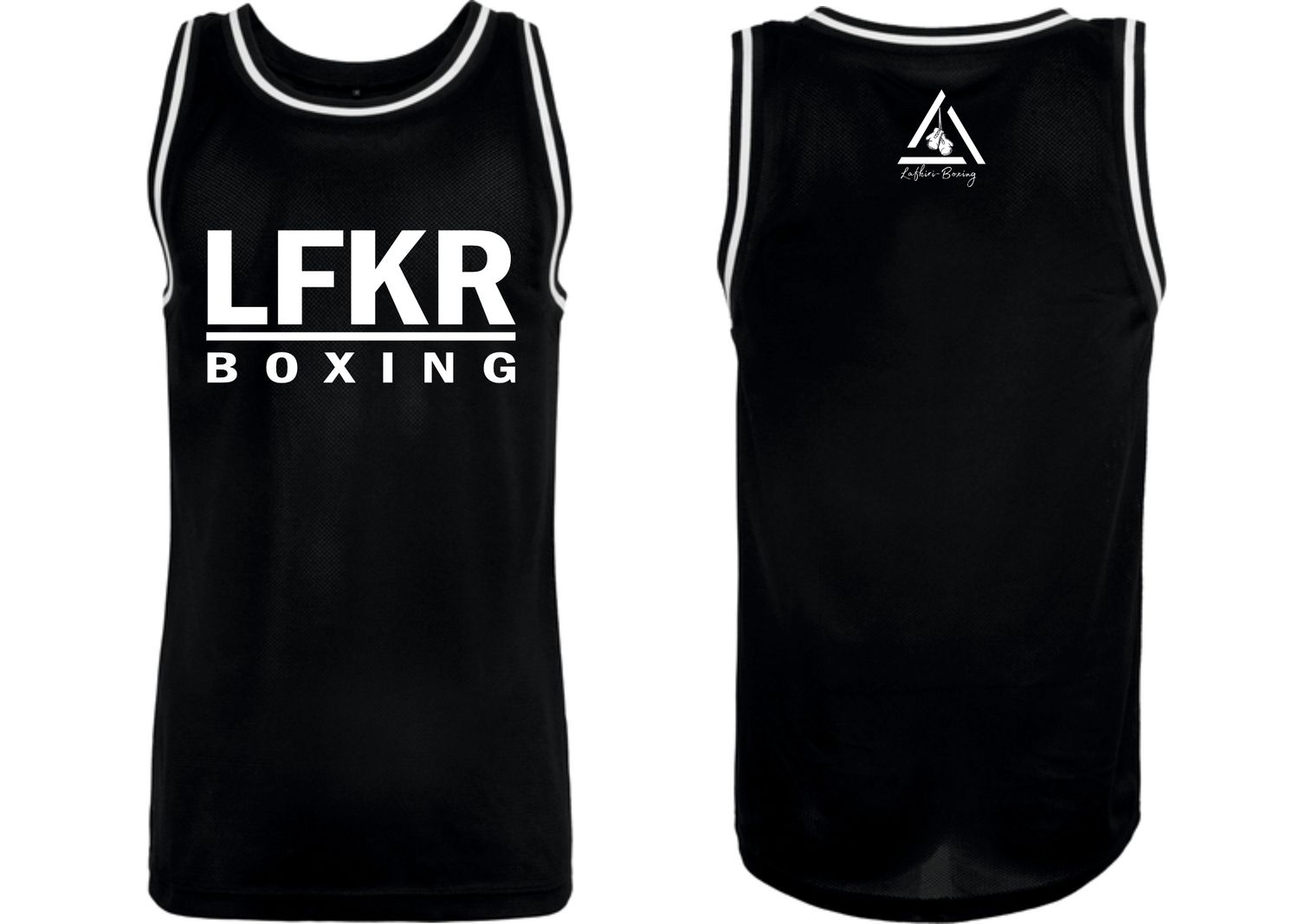 Herren Tank Top 2 Tone LFKR, Farben: schwarz/weiss