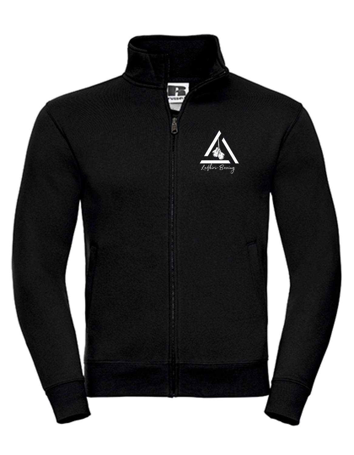 Sweat Jacke Lafkiri Logo klein, Farbe: schwarz/weiss
