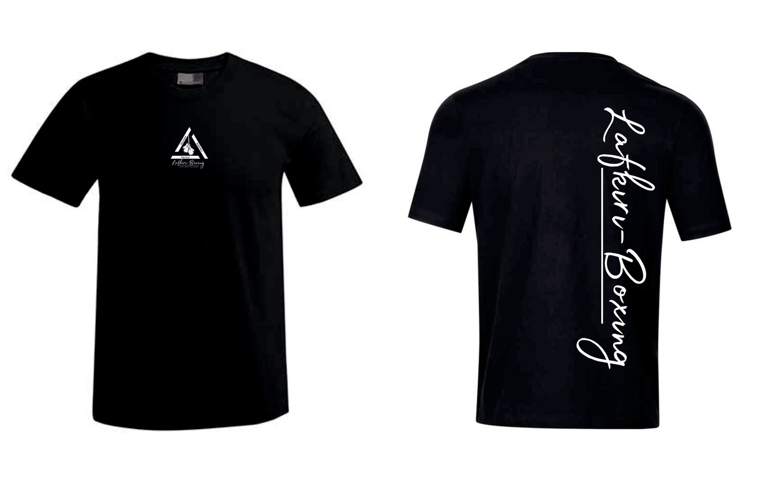 T-Shirt Lafkiri Logo klein, Farben: schwarz/weiss