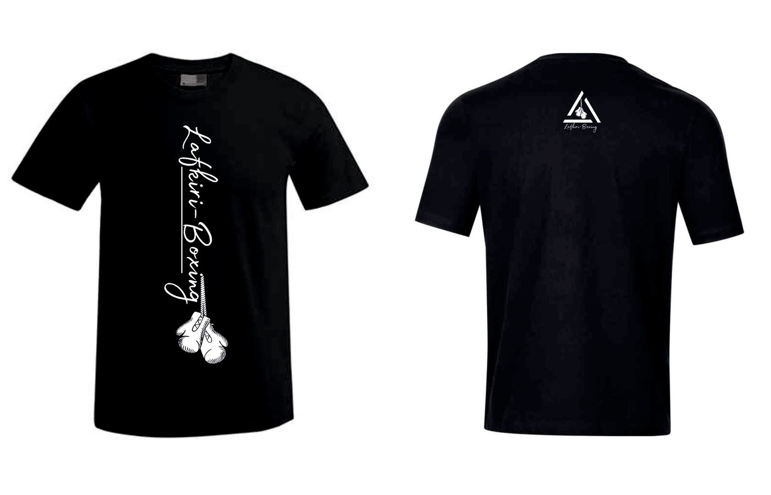 T-Shirt Lafkiri Schrift Handschuh, Farben: schwarz/weiss