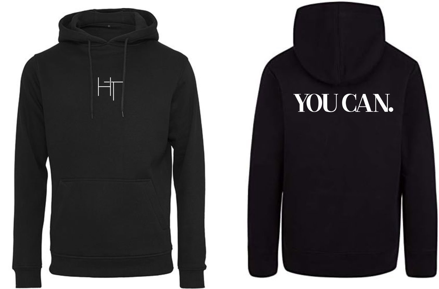 Hoodie Team HT YOU CAN, Farben: Schwarz/Weiss
