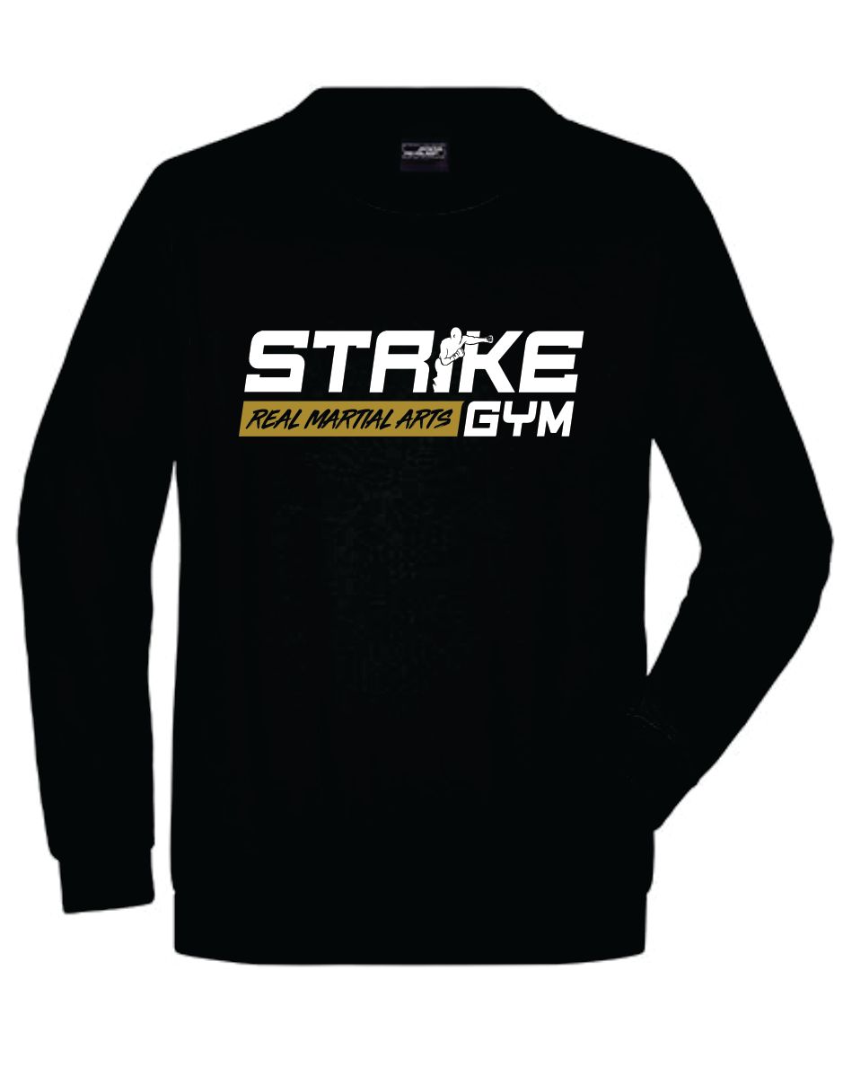 Herren Sweatshirt Strike Gym Basic groß, Farben: schwarz/weiss/gold